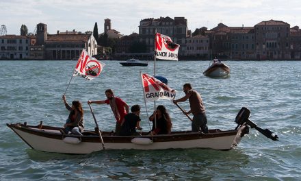 Angry Venetians Protest Against Cruise Ships With Flares