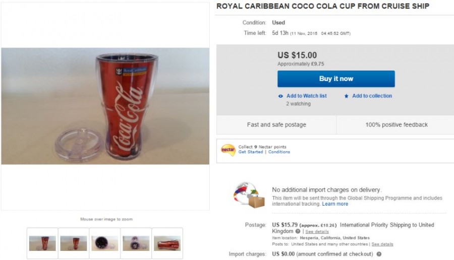 Royal Caribbean Coke Cup