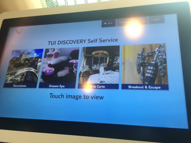 touch screen tui discovery