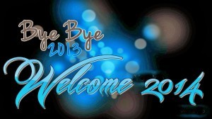 Bye Bye 2013 Happy New Year 2014 Animated 3D Wallpapers Greetings
