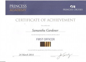 Princess First Officer Certificate