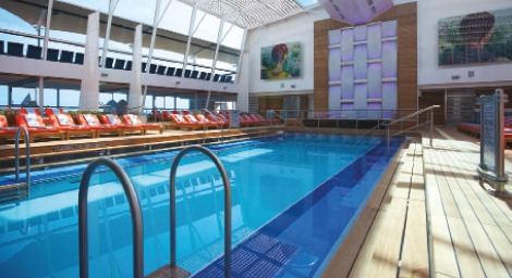 A pool with good access on board Celebrity Silhouette 