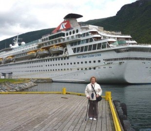 Here I am in front of 'The Balmoral' on what was a great holiday to Norway