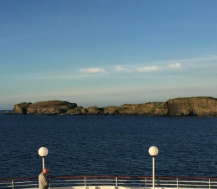 Staffa island from mv boudicca