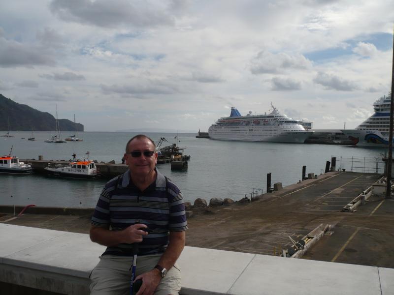 Funchal, Madeira. Thomson Majesty berthed in the background.