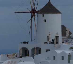 The old windmill on Santorini