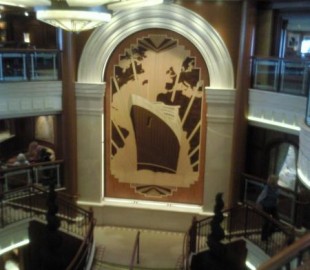 Special commission of carving of the cunard ship on board Queen Elizabeth&nbsp;
