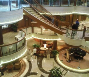 The atrium on board Queen Elizabeth&nbsp;