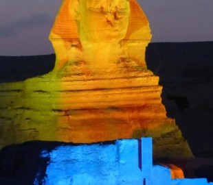 The Sound and light show at the Pyramids