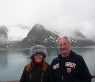 On the top deck of Ocean Princess in the Magdalenafjord Spitsbergen