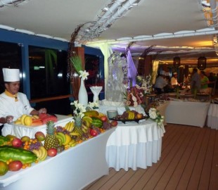 Azamara journey  On deck buffet into Windows cafe deck 9