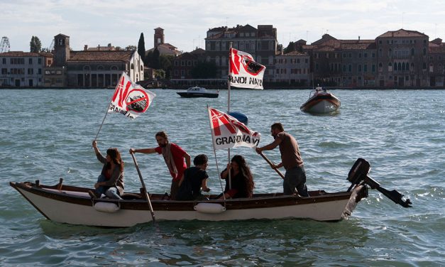 Angry Venetians Protest Against Cruise Ships With Flares
