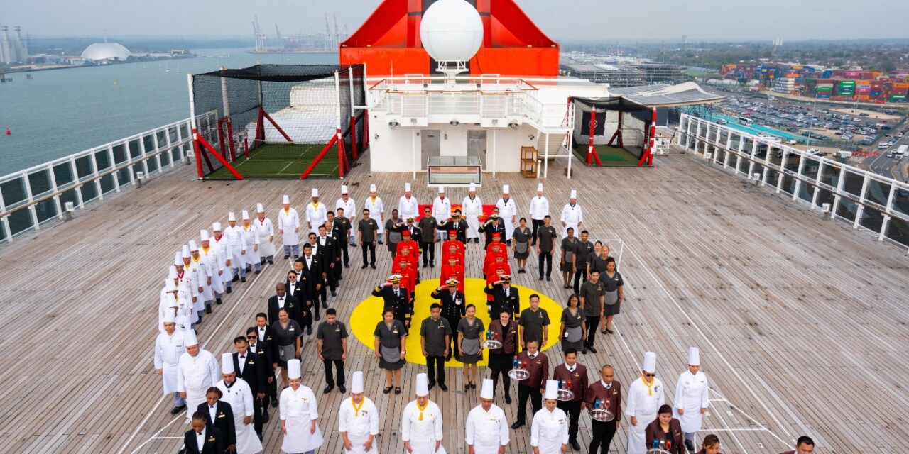 Crew Onboard Cunard’s Queen Mary 2 Celebrate Coronation In Style