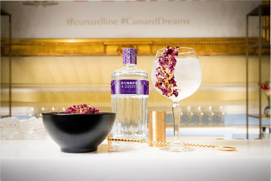 The Queen Anne Edition of the new Cunard 4 Queens gin collection