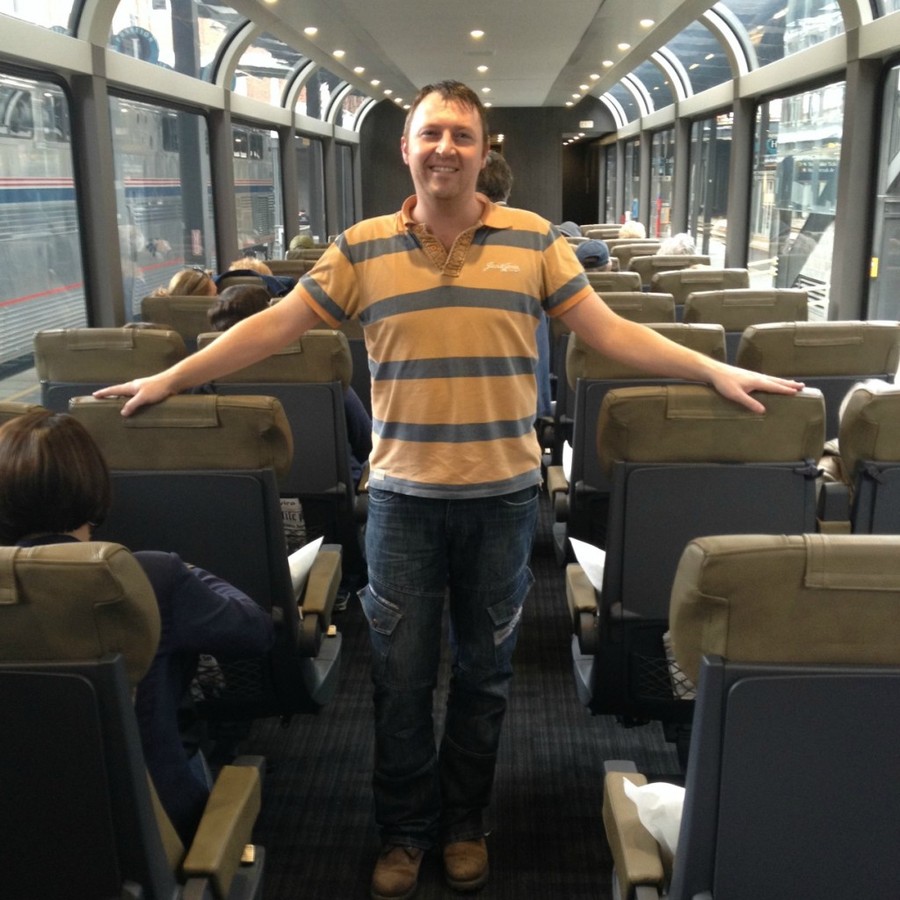 Liam on Rocky mountaineer