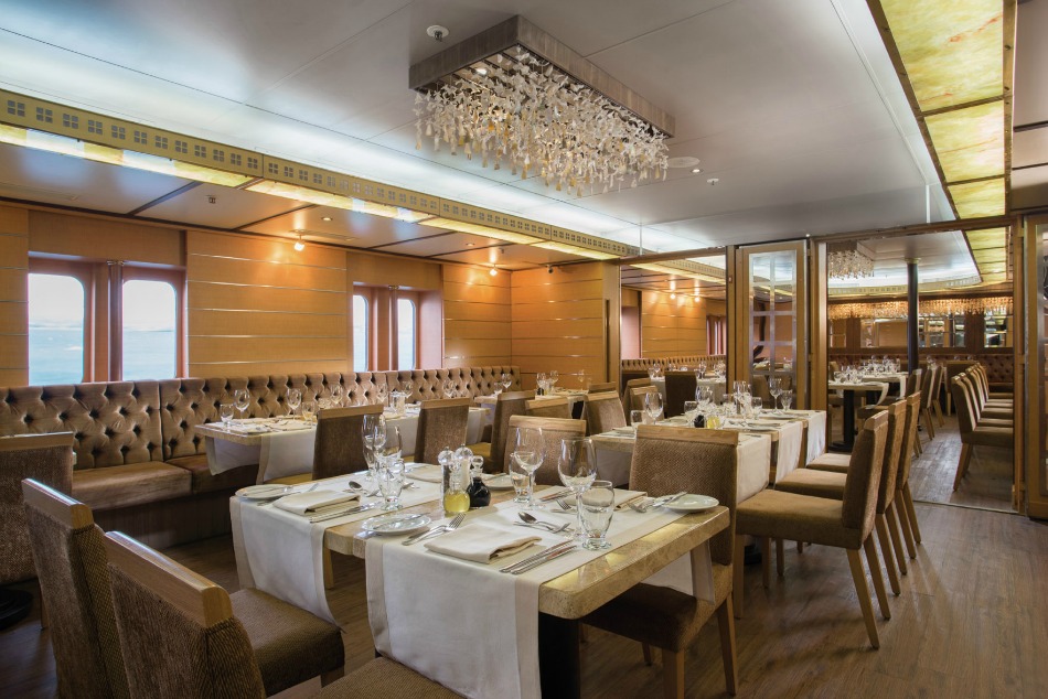 restaurant on board 6 star cruises silversea