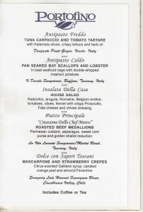 portofino menu