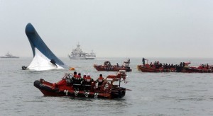 Ferry sinking off South Korea with 450 people on board