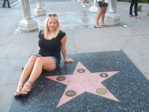 At the Hollywood Walk of Fame