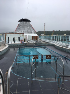 Take a dip in one of the two pools on-board.
