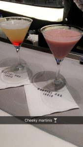 Enjoying cocktails at the Martini Bar Celebrity Eclipse!! 