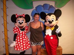 Myself meeting Mickey & Minnie at Disney World.