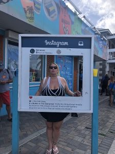 Posing for the Instagram Frame in Nassau!!