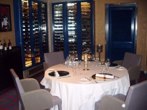 Private dining area & expansive wine collection!