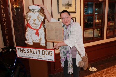 Salty Dog (Wheelhouse) $19 cover charge to eat in here..