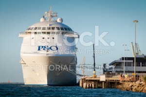 stock-photo p-o-cruises-pacific-jewel-at-sunset