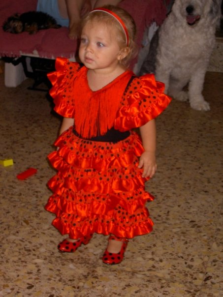 My niece Sophia ready to experience her first Feria a few years back