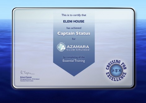 Certificate Azamara 1