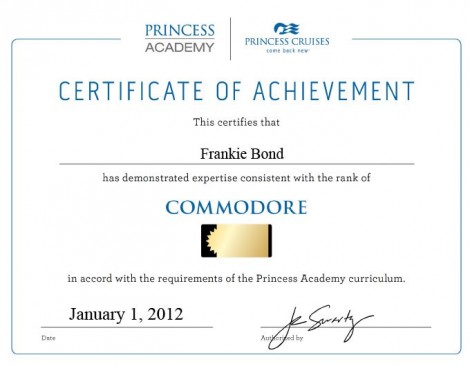 Princess Certificate for profile