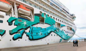 Rome, Civitavecchia, Italy - May 03, 2014: The cruise Ship Norwegian Jade by NCL in port