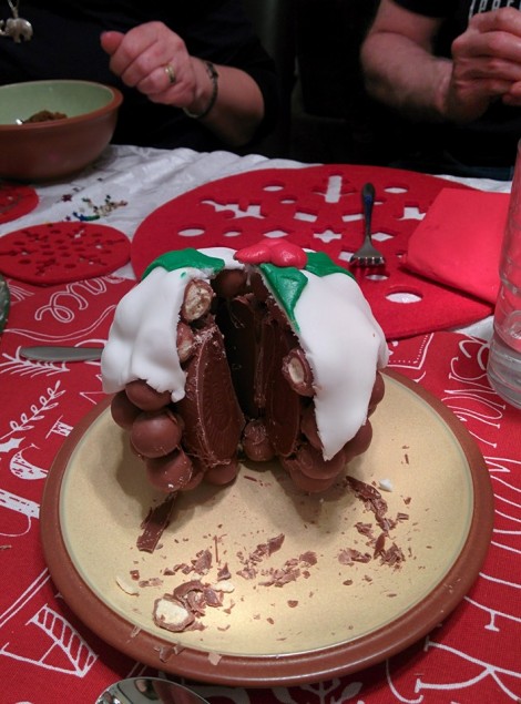 Cut Christmas Pudding