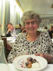 My lovely Mum on board Balmoral