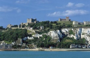 Dover castle and the famous White Cliffs