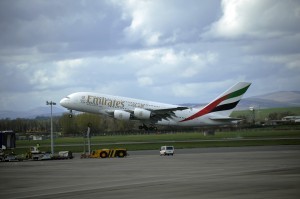 Glasgow Airport Emirates A380