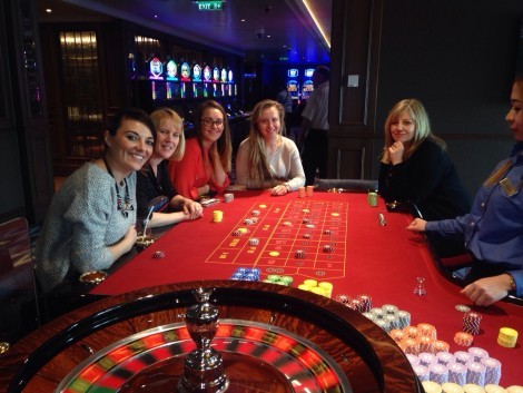 Cruiseco colleagues and I in the casino on P&O Britannia