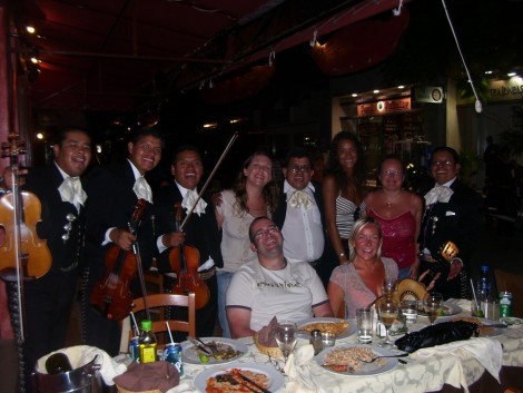 Playing the fiddle with my Mexican mariachi's