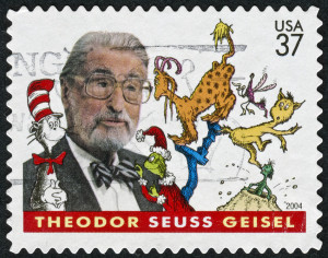"Richmond, Virginia, USA - May 21st, 2012: Cancelled Stamp From The United States Featuring The Children's Book Author, Theodor Seuss Geisel."