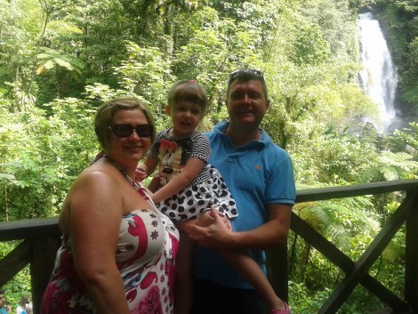 family waterfall dominica
