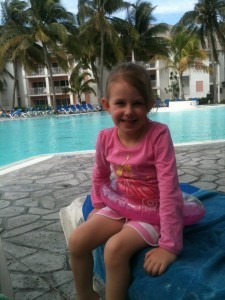 Chilling by the pool