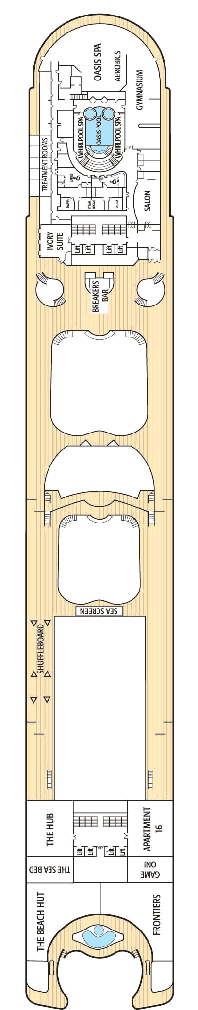 Aqua Deck Deck Plan
