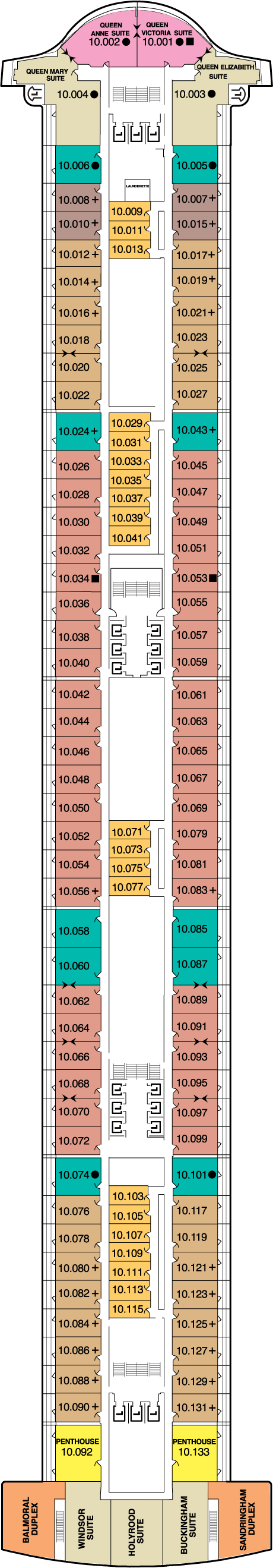 Deck Ten Deck Plan