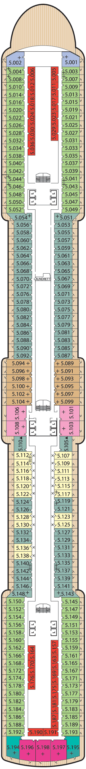 Deck Five Deck Plan